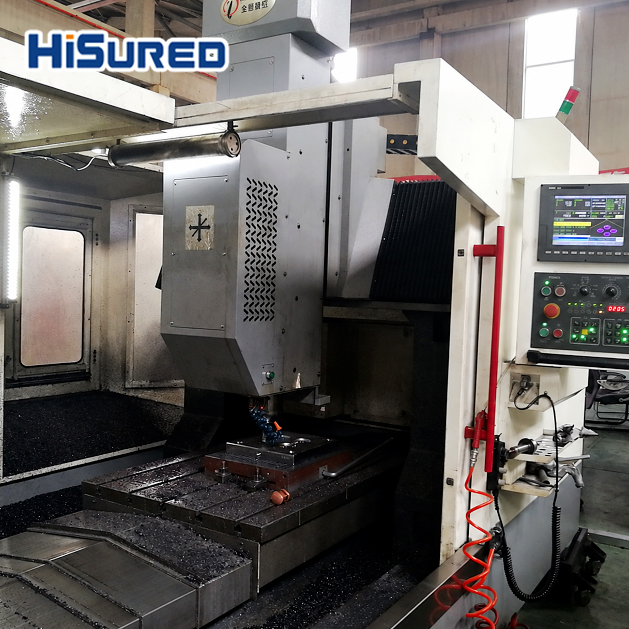 CNC machining equipment in the Hisured Mold workshop